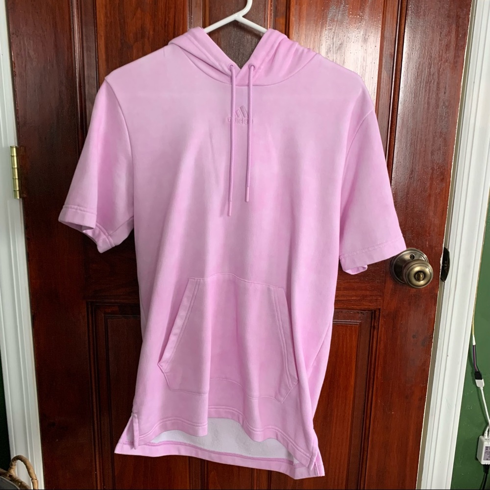 shortsleeve athletic hoodie adidas